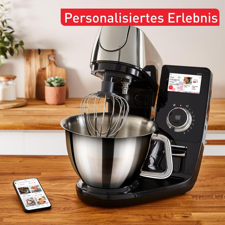 Tefal I-Coach Touch Küchenmaschine, 1200 W, 21 Auto-Programme, inkl. Back-Zubehör und App, intuitive