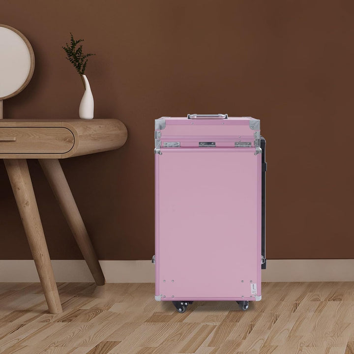 Kosmetikkoffer Rollbarer Maniküretisch Faltbare Nagelstation, Make Up Koffer Gross Kosmetik Trolley