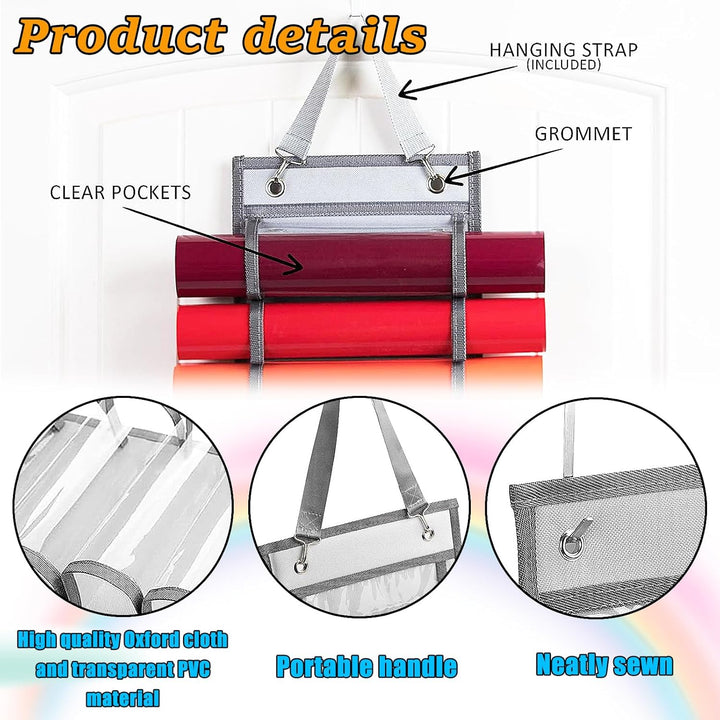 Begpoee Vinyl-Rollen-Organizer, Vinylrollenhalter Wandhalterung, Vinyl Rollenhalter, Vinyl Organizer
