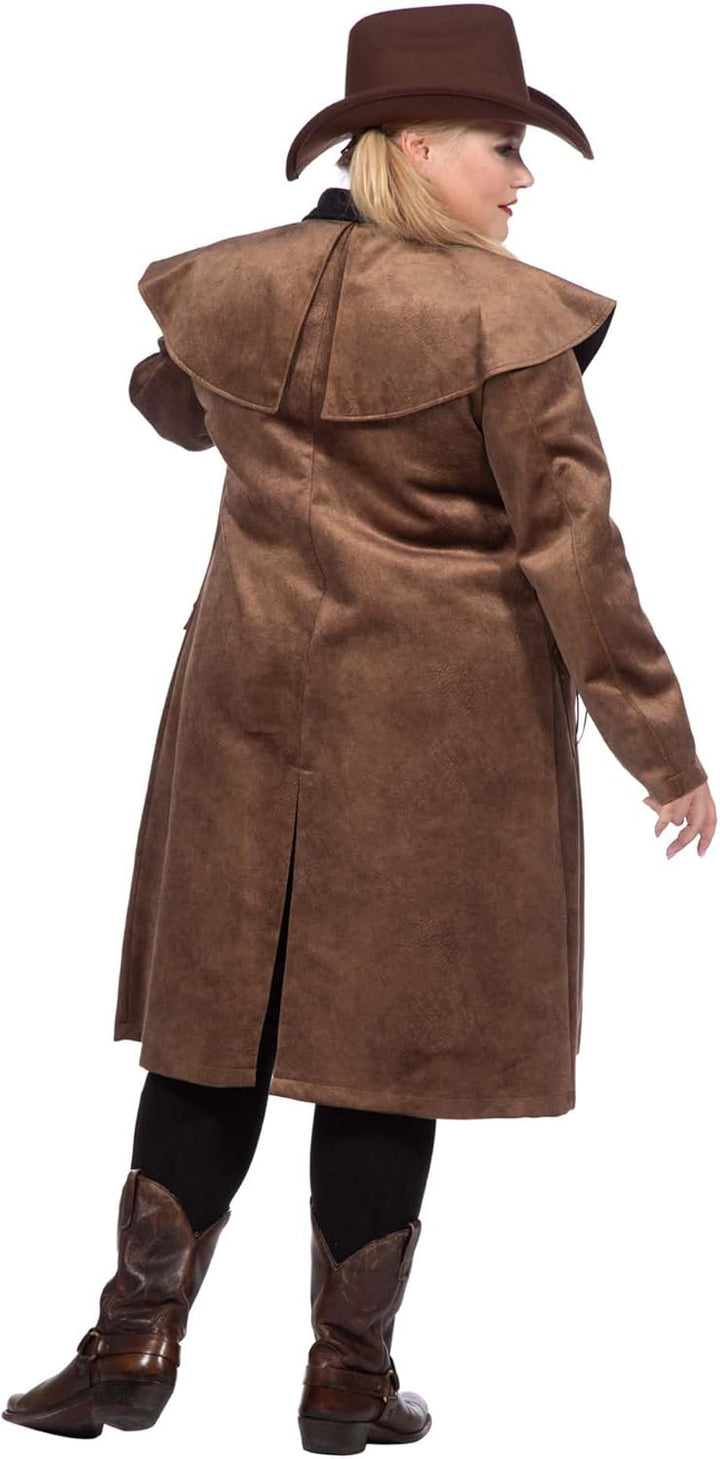 WILBERS & WILBERS 320432 - Western Mantel Jane für Damen, braun, Cowboy Look, Karneval, L