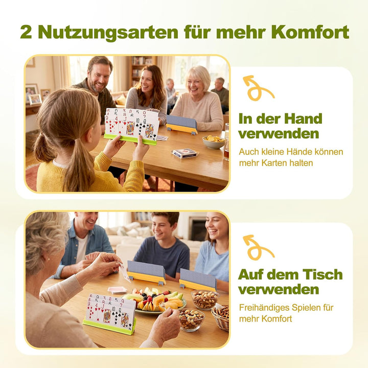 Fanwer Kartenhalter Kinder Spiele (4 Stück) Spielkartenhalter, Karten Spiele Für Senioren Und Behind
