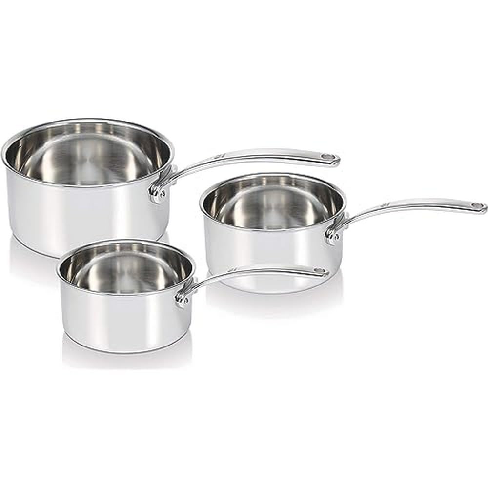 Beka 13416974 Tri-Lux Stielkasserollenset, Edelstahl, Silber, 37.5 x 21.5 x 18 cm