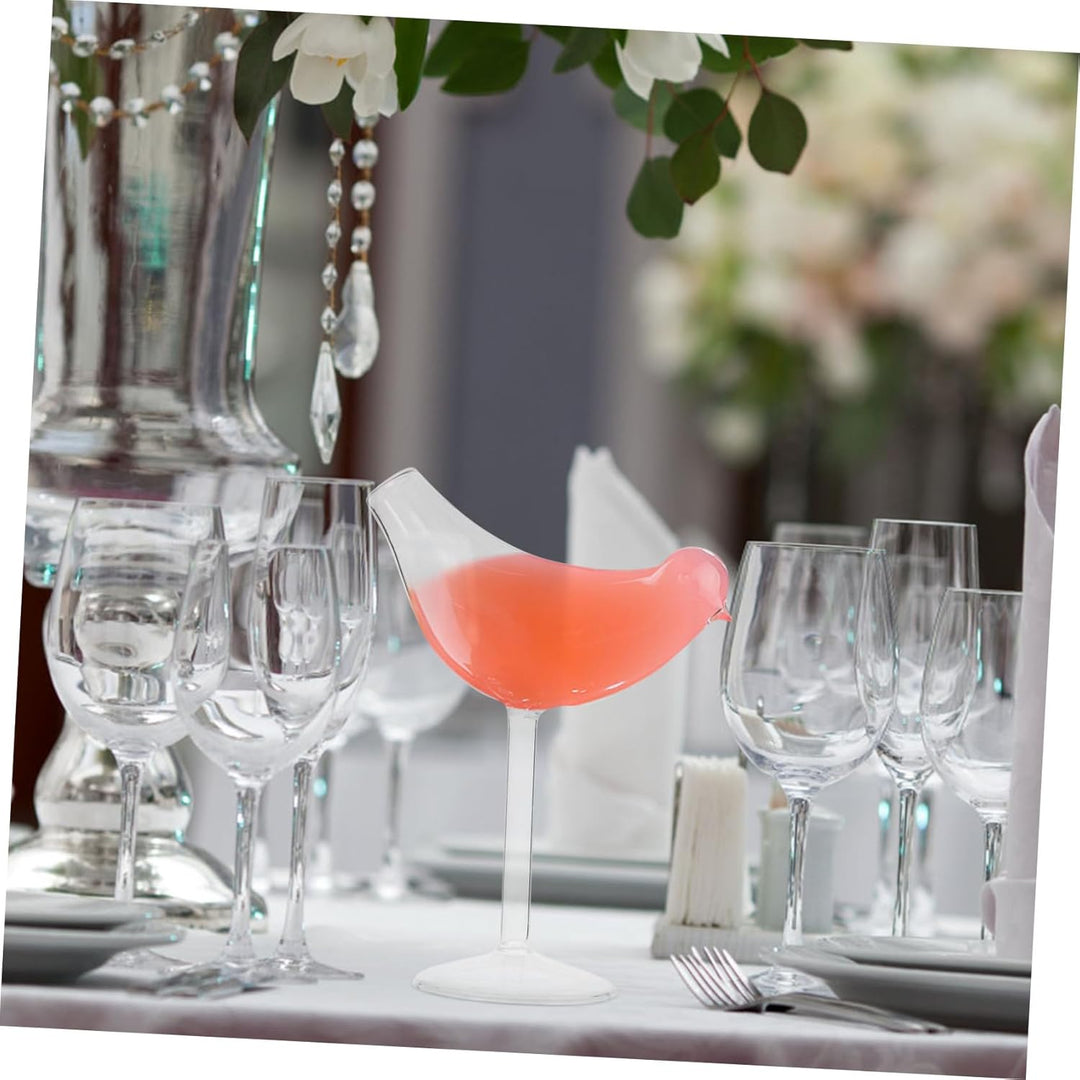 YARNOW 4Pcs Cocktail Glas Becher Cocktail Glas Vogel Form Transparent Glas Tasse Dekorative Cocktail