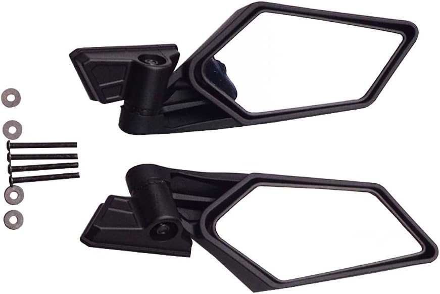 WOOSTAR 1.7" Konvexer Seitenspiegel Ersatz für UTV Polaris RZR Maverick X3 2017 2018 Suzuki Quadrace