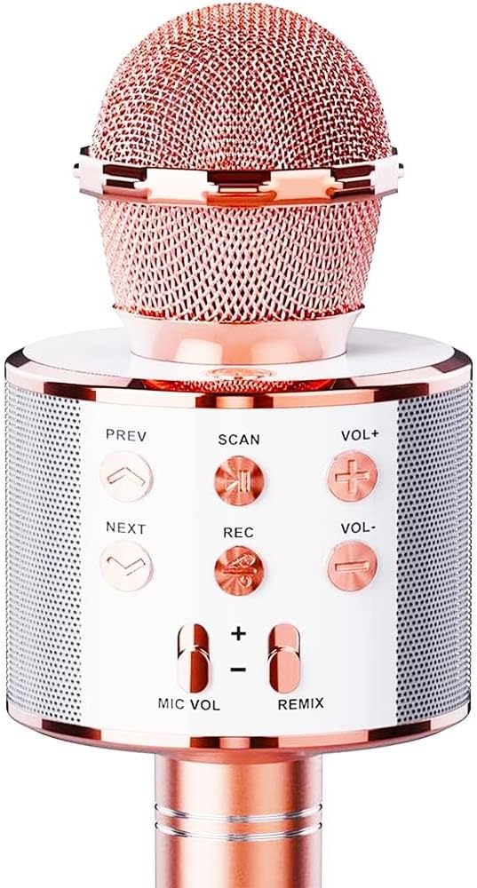 Tragbares Bluetooth-Mikrofon für Karaoke, multifunktional, kabellos, mit Lautsprecher und LED-Lichte