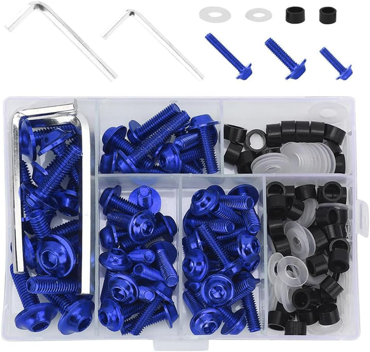 Motorrad Verkleidung Schrauben Kit, Universal M5 M6 Aluminium Windschutzscheibe Karosserie Schrauben