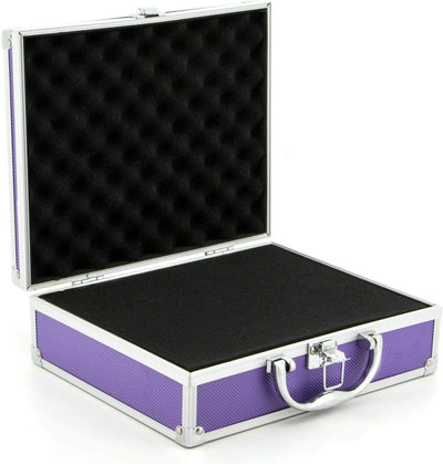 AR Carry Box® Kleiner Alukoffer Werkzeugkoffer Aluminium Koffer leer 260x210x80mm Farbe Alu/Lila, Li