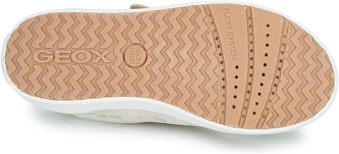 Geox Mädchen J Kilwi Girl Sneaker 29 EU Beige Silver, 29 EU Beige Silver