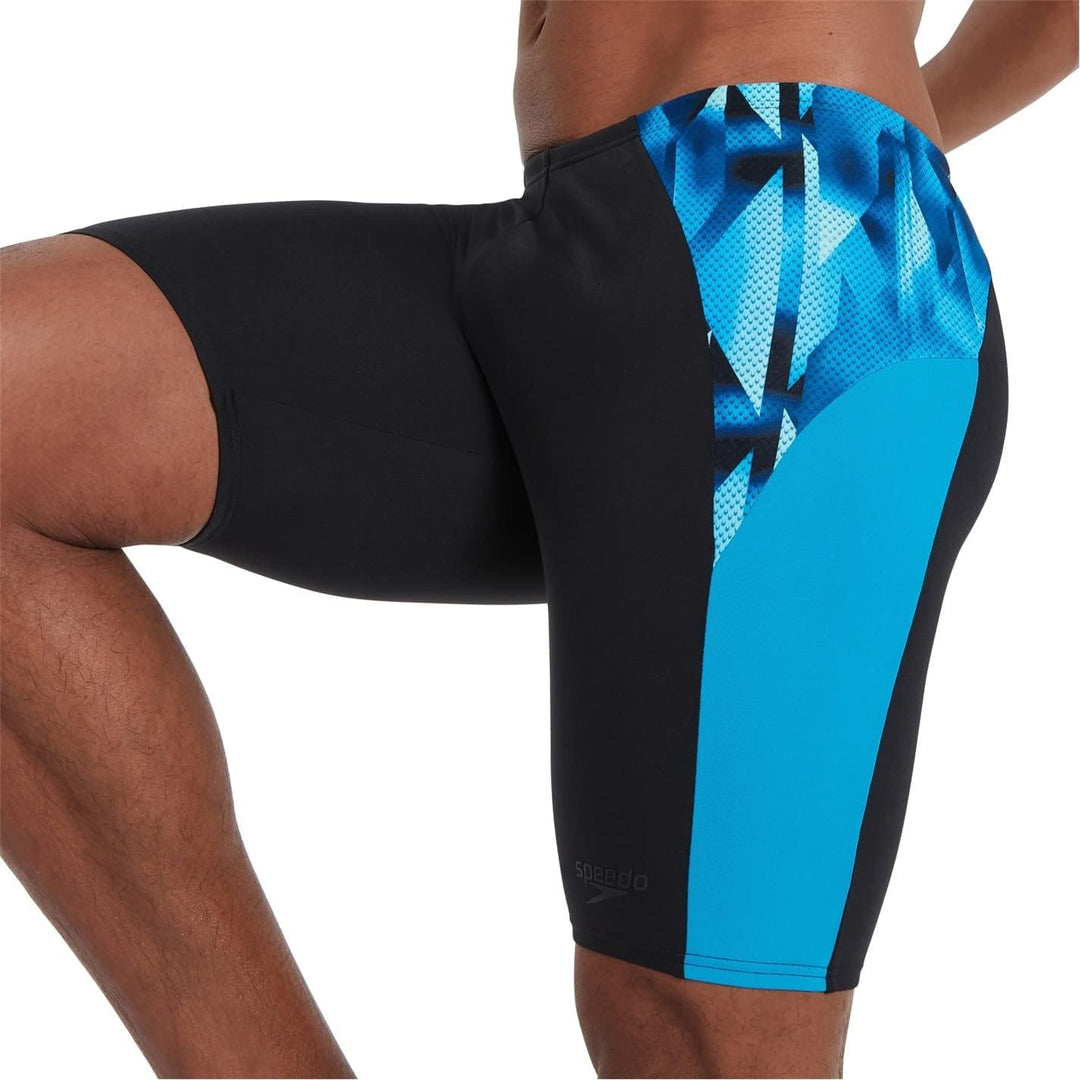 Speedo Men's Swimsuit Jammer Endurance+ Splice Team Colors Jammer 22 Schwarz/Blau, 22 Schwarz/Blau
