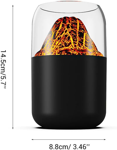 Vulkan Luftbefeuchter, 300 ml Mini Nebel Humidifier mit Umgebungslicht, Tragbarer Diffusor für Zuhau