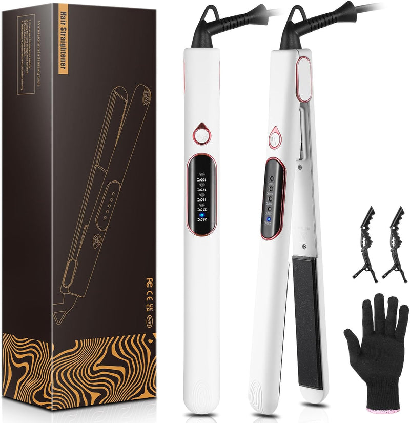 Glätteisen Locken und Glätten 2 in 1, Reise Haarglätter Keramik Wellen Klein Locken, Hair Straighten