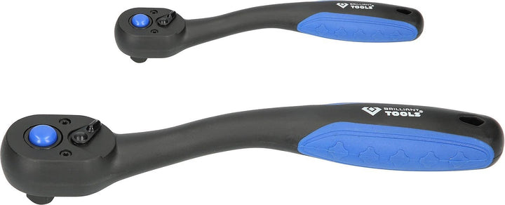 BRILLIANT TOOLS BT023002 Umschaltknarren-Satz, 2-tlg, 1/4", 1/2" [Powered by KS TOOLS] 2-tlg. 1/4",