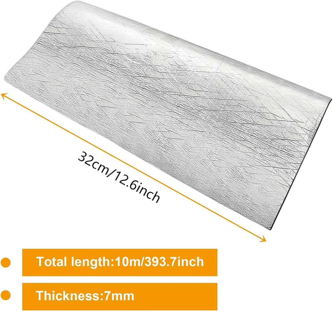 FWEEK Selbstklebende Dämmplatte, 7mm Aluminium Selbstklebend Isolierfolie, Dämmung Kautschuk Isolier