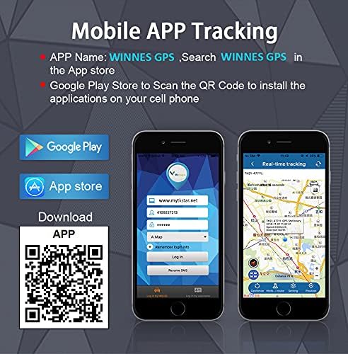 Winnes 4G GPS Tracker Auto, App-Echtzeit-Tracking, IP67 wasserdicht, robuster GPS-Tracker mit kosten