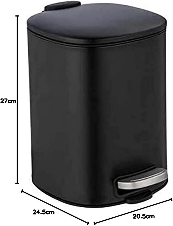 WENKO Kosmetik-Treteimer Mod. Alassio, Abfalleimer mit 5 Liter Volumen, hochwertiger Badezimmer-Müll