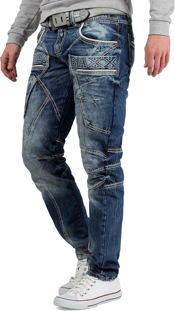 Cipo &amp; Baxx Herren Jeans CD391-bans W30/L34 30W / 34L Blau - 41, 30W / 34L Blau - 41