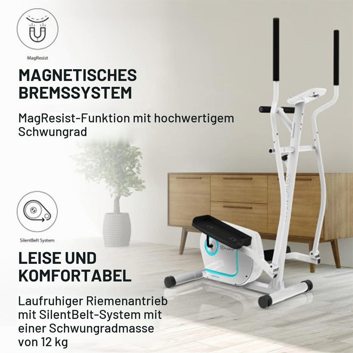 Klarfit Myon Cycle Heimtrainer Fahrrad - Ergometer Fahrrad mit 12 kg Schwungmasse, Hometrainer mit P