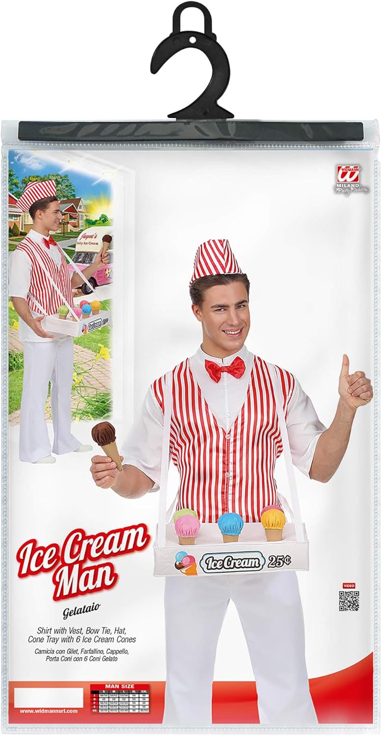 WIDMANN 68594 COSTUME GELATAIO RETRO ANNI 50 XL #6859, XL