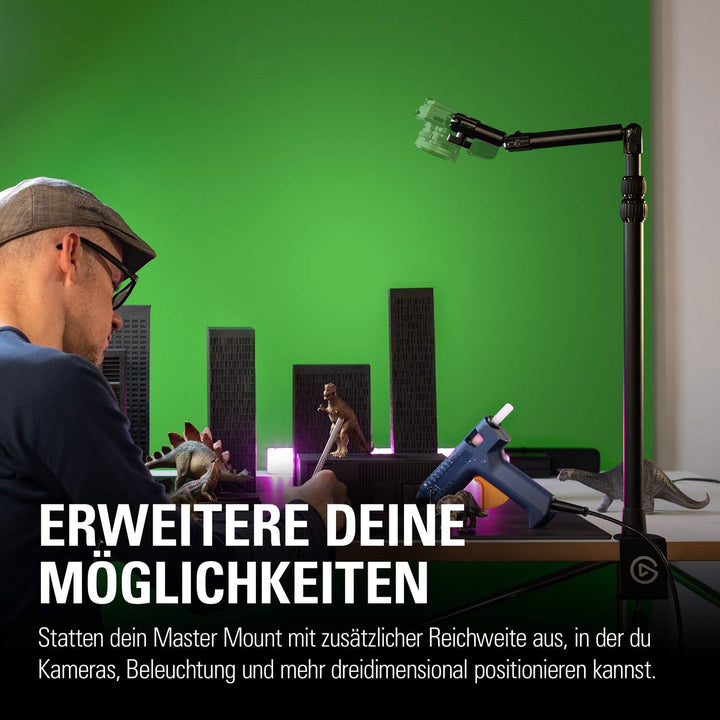 Elgato Flex Arm S, hochwertiger 2-gliedriger Gelenkarm für einfaches Befestigen und Anpassen von Bel
