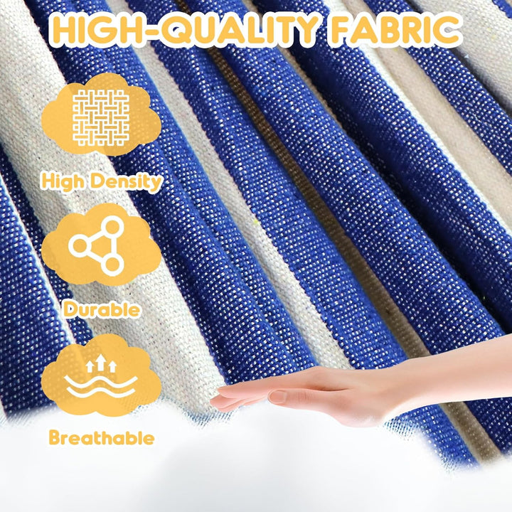 ANYOO Hängematte Outdoor Baumwolle Bequemer Stoff mit Baumfreundlichen Gurten zum Aufhängen, Robuste