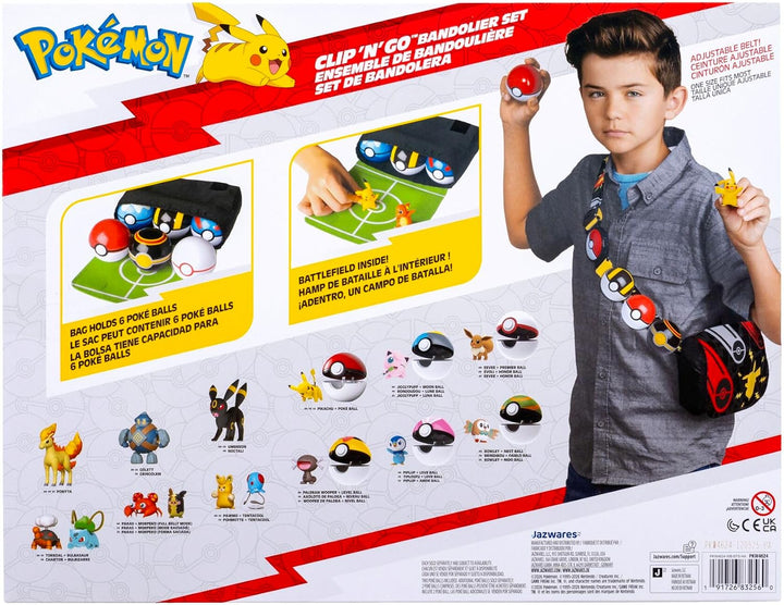 Pokémon PKW4624 - Pikachu Clip ‘N’ Go Bandolier Set