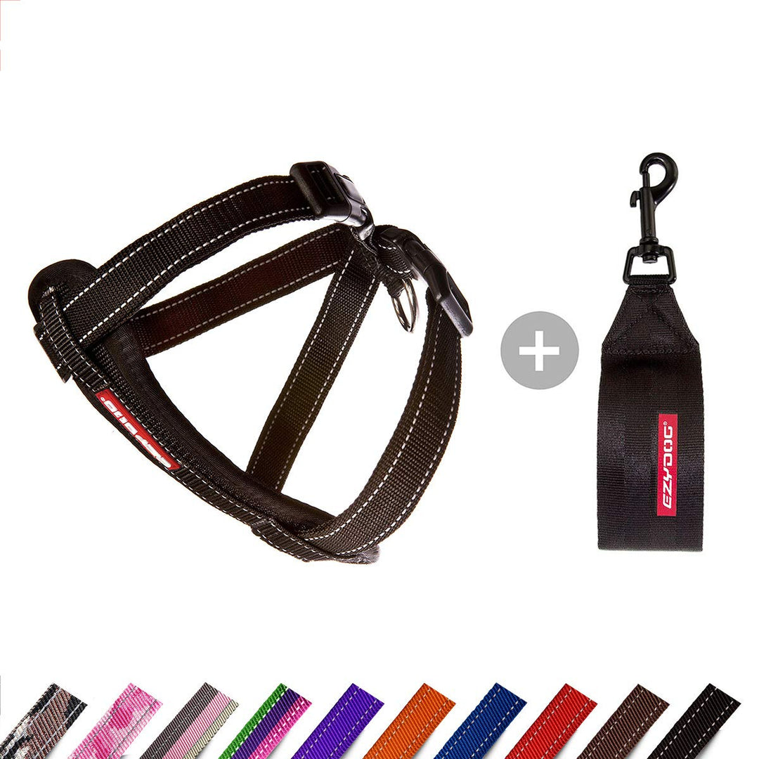 EzyDog Hundegeschirr Auto mit Sicherheitsgurt, Brustgeschirr Hund, Sicherheitsgeschirr Hund, &