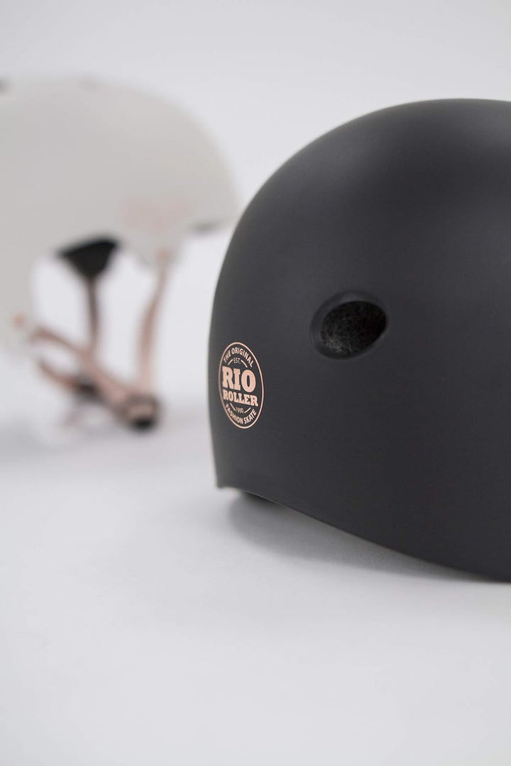 Rio Roller Rose Helmet Skateboard-Helm, Unisex, für Erwachsene 49-52 cm Negro (Cream), 49-52 cm Negr
