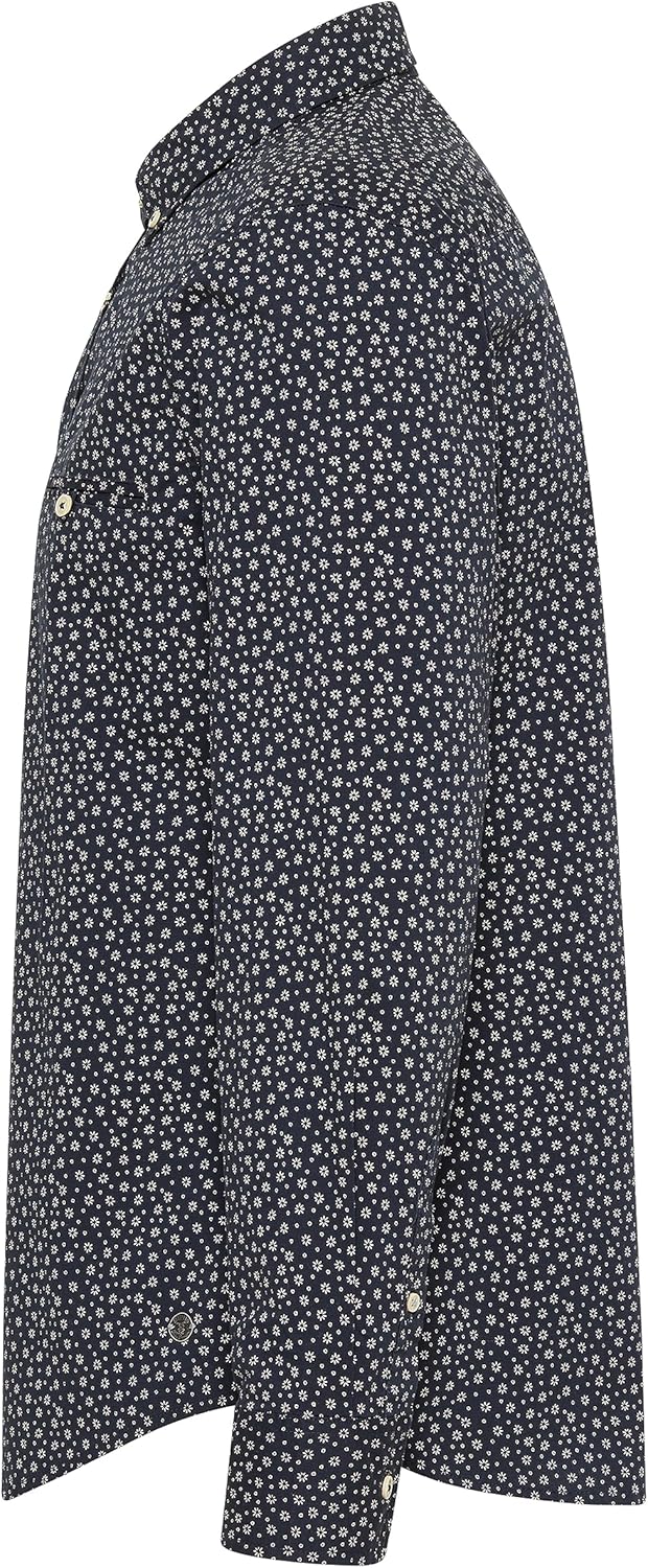 MUSTANG Herren Langarm-Hemd Style Clemens AOP COEL XXL Floral Aop_dk Blue 12332, XXL Floral Aop_dk B