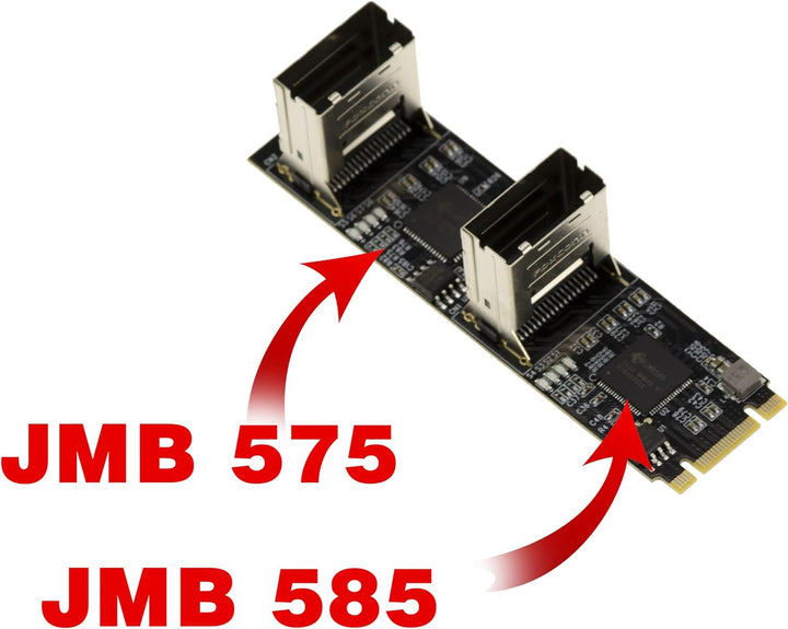 KALEA-INFORMATIQUE M.2. Karte 8 Ports SATA 3.0 6Gbps für M2-Port vom Typ PCIe 3.0 M-Key oder B+M mit