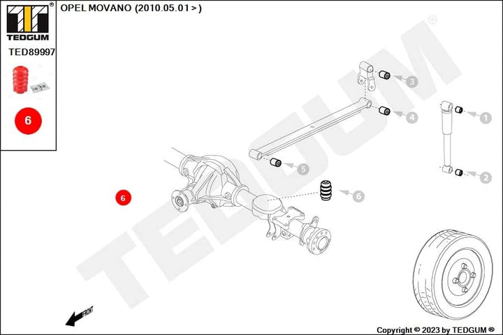 TEDGUM TED89997 STOssDÄMPFER HINTEN (LINKS/RECHTS)