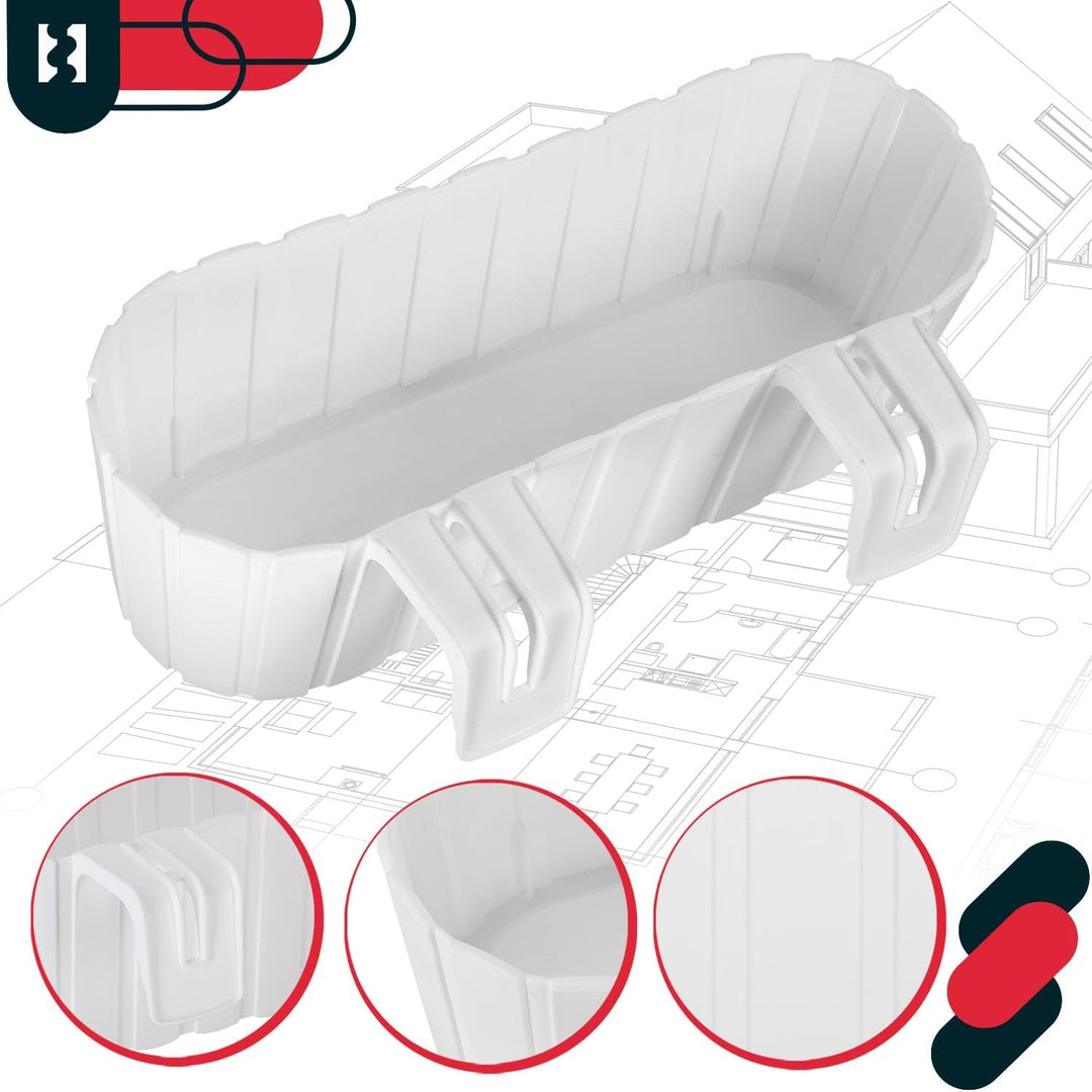 KOTARBAU® 6er Set Blumenkasten für Balkon - 40 x 15 x 15 cm - Blumenkasten für Balkongeländer - Balk