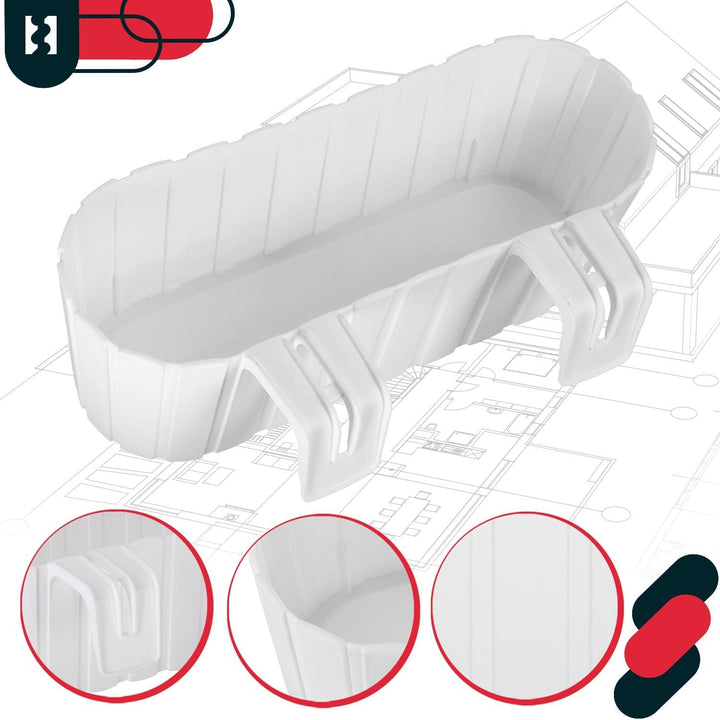 KOTARBAU® 6er Set Blumenkasten für Balkon - 40 x 15 x 15 cm - Blumenkasten für Balkongeländer - Balk