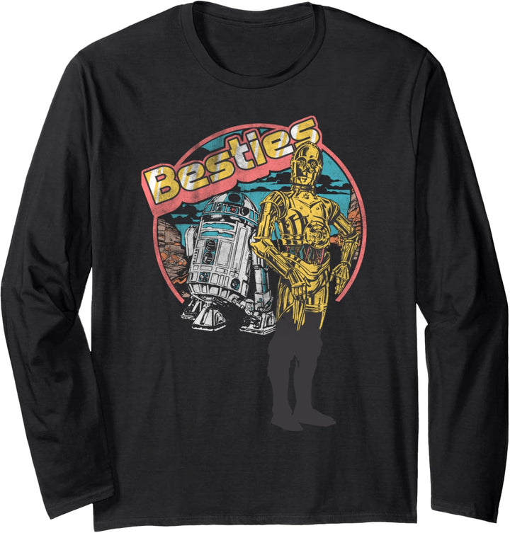 Star Wars R2-D2 C-3PO Besties Portrait Langarmshirt