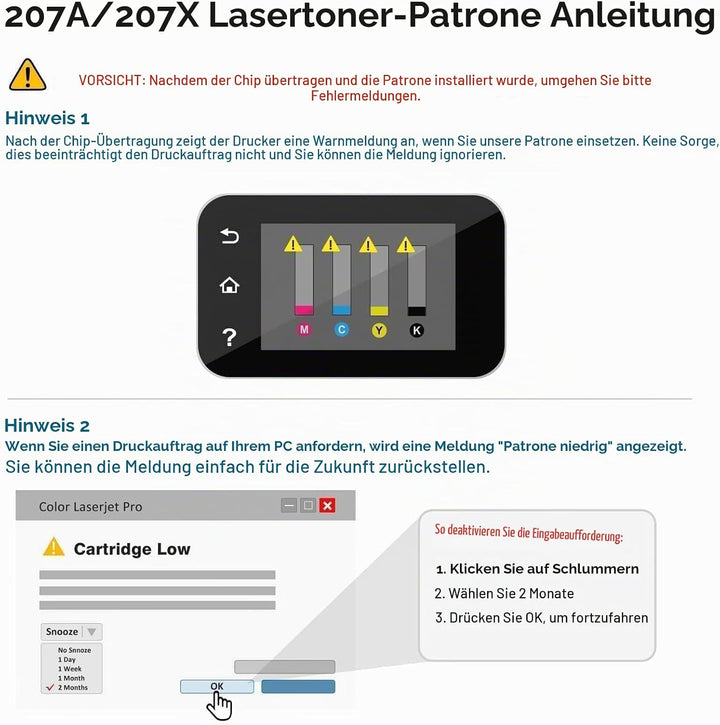 Cool Toner 207A Kompatible Tonerkartusche als Ersatz für HP 207A 207X Color Laserjet Pro MFP M283fdw