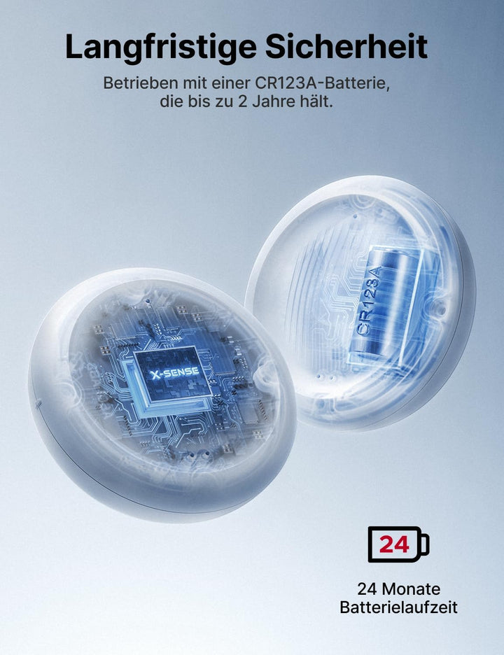 X-Sense 3er Set WLAN-Wassermelder mit Frostwarnung, Tieftemperatur-Melder, Smarter Sensor mit App-Be