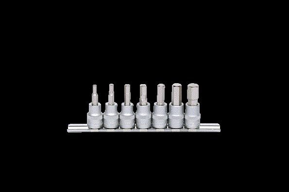 KS Tools 911.3945 3/8" Bit-Stecknuss-Satz Innensechskant, 7-tlg.