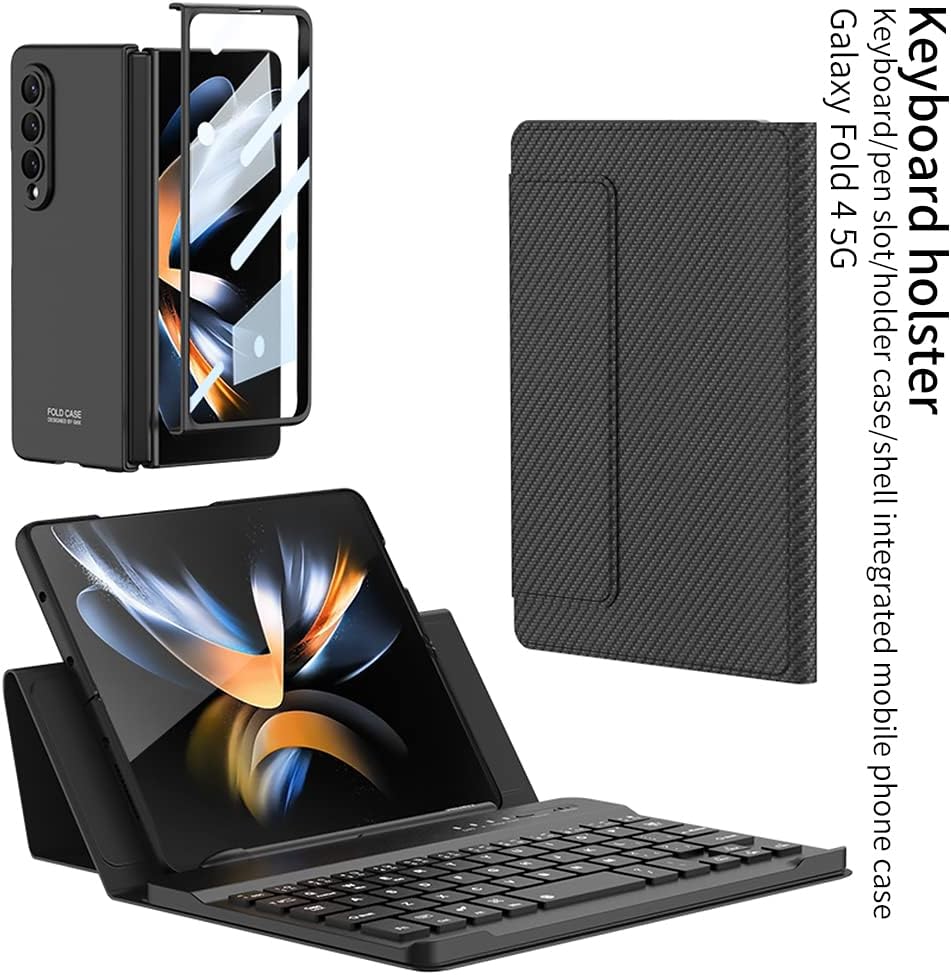 Custodia Magnetic Klapphüllen Ständer Folio Hülle,Keyboard,Pen Slot Kompatibel für Samsung Galaxy Z