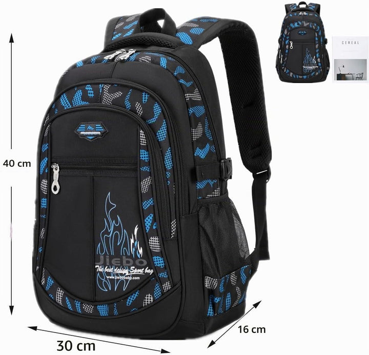 Schulrucksack Teenager Jungen Schultasche Schultaschen Schulranzen Kinder Tarnfarbe Blau, Tarnfarbe