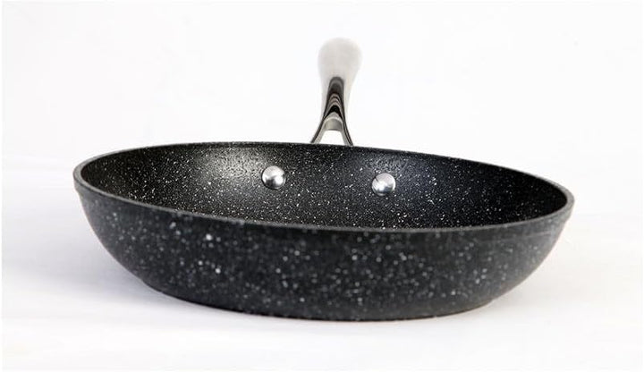 eaziglide Neverstick 2 Bratpfanne aus Aluminium und Edelstahl in der Farbe Schwarz, Durchmesser: 20c