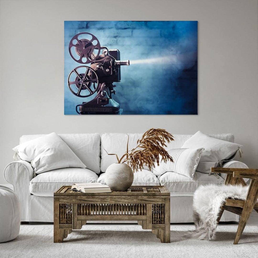 Bilder auf Leinwand 100x70cm Leinwandbild Film projektor gedächtnis geschichte Gross Wanddeko Bild S