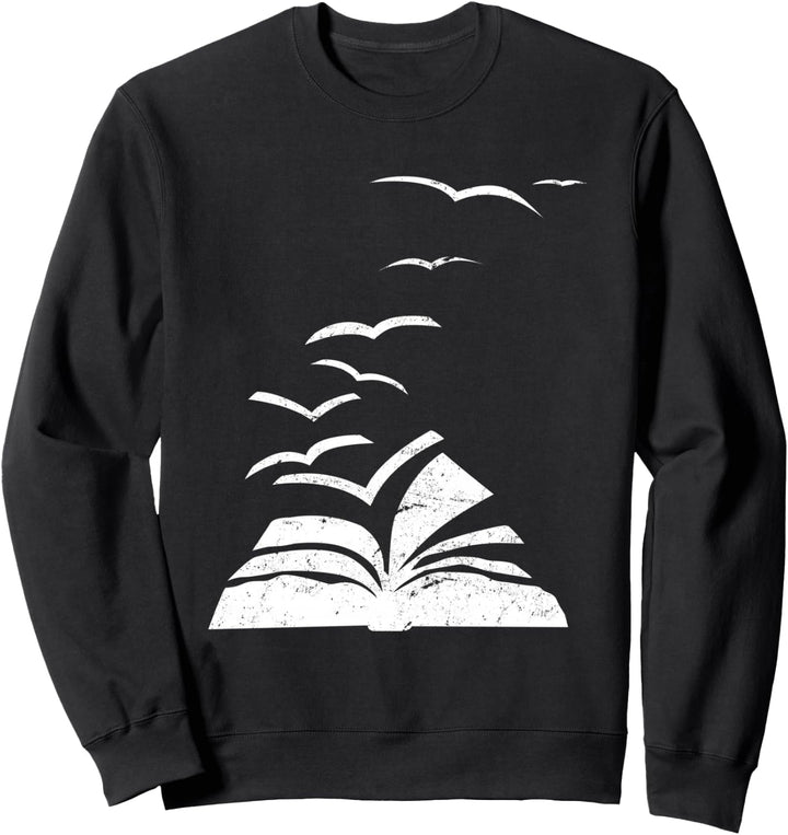 Bücher Vögel Möwe Bücherwurm Sweatshirt