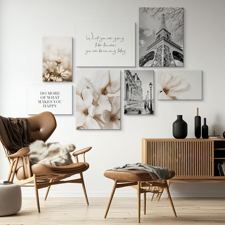 Muralo - Wandbilder Set - Leinwand Bilder Set Aufhängefertig - Bilder für Wohnzimmer Schlafzimmer -