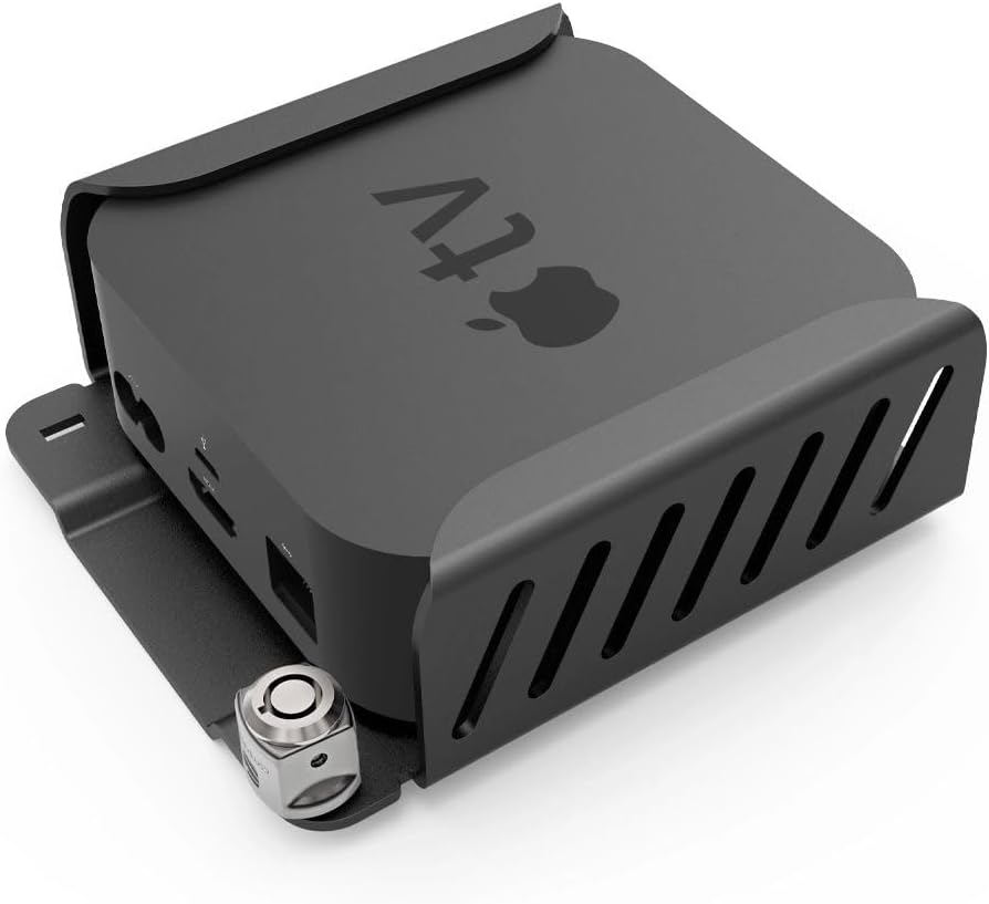 Inklusive Sicherheitshalterung für Apple TV mit Verriegelungskopf