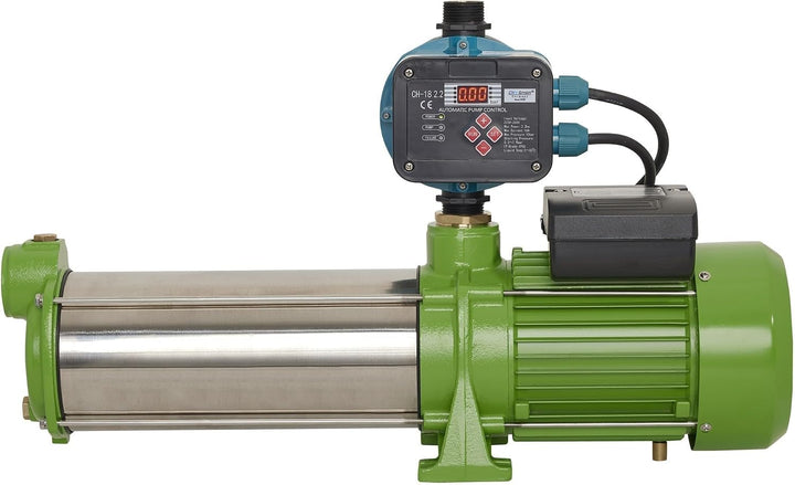 Gartenpumpe Edelstahl 2,2 Kw 11 Bar 8600 L/h Kreiselpumpe mit Drucksschalter/Trockenlaufschutz einst