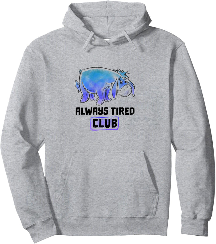 Disney Winnie The Pooh Eeyore Airbrush Always Tired Club Pullover Hoodie