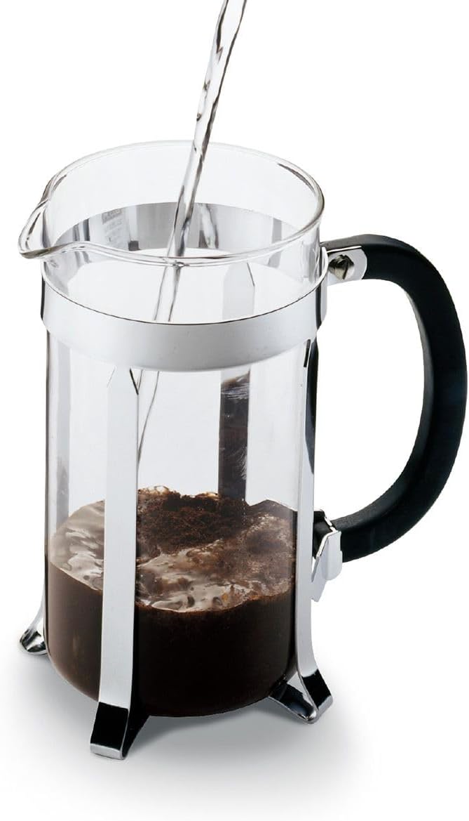 Bodum 1918-01 CAFFETTIERA Kaffeebereiter (French Press System, Permanent Edelstahlfilter, 1,0 liters