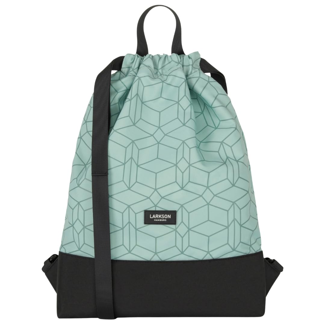 LARKSON Turnbeutel Damen &amp; Herren Mint - No 7 - Rucksack Damen für Sport und Festival - Beutel Rucks
