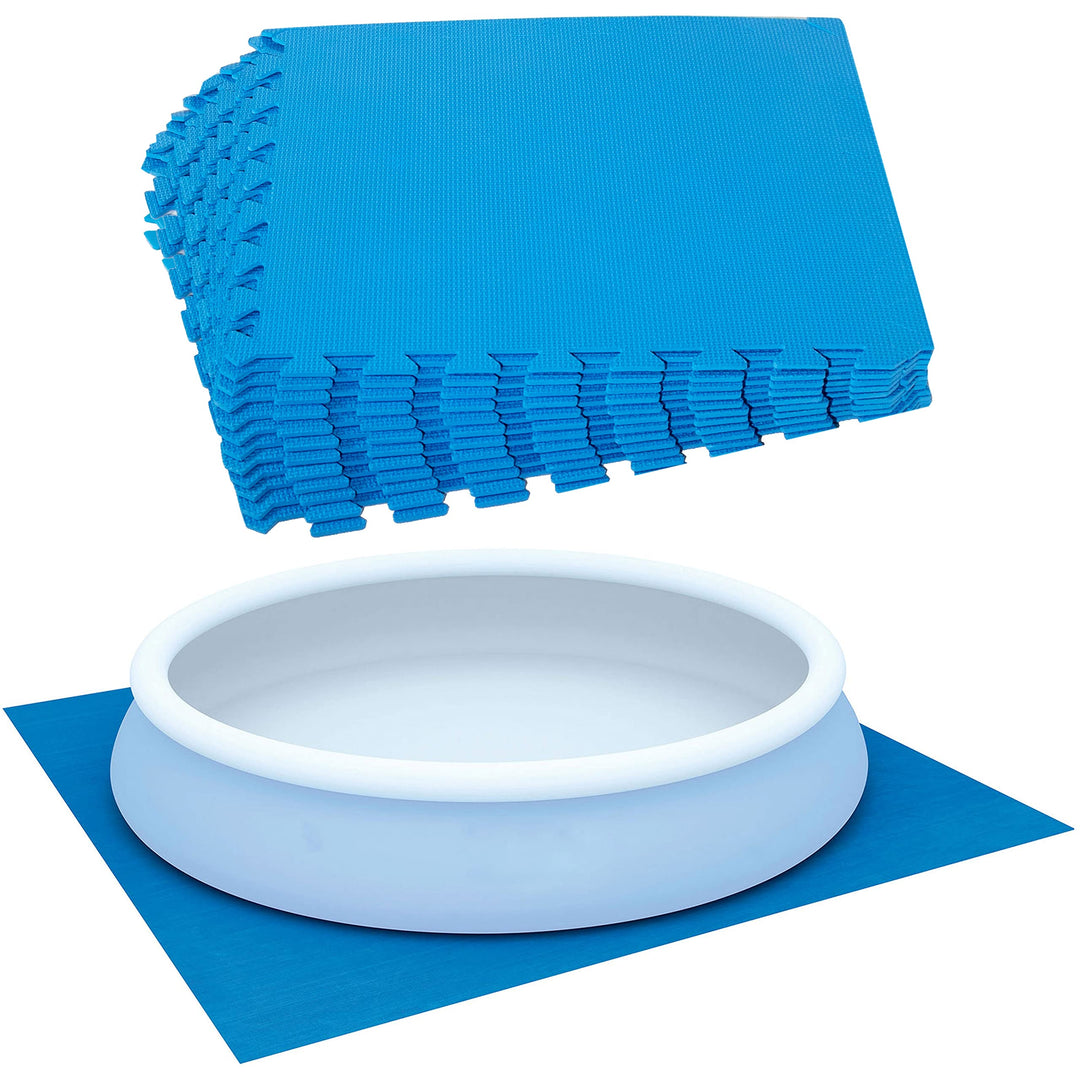 Hummelladen Poolunterlegmatte aus Eva in Blau - 0,5cm dick - 50x50cm - passend zu einem Quick-up Poo