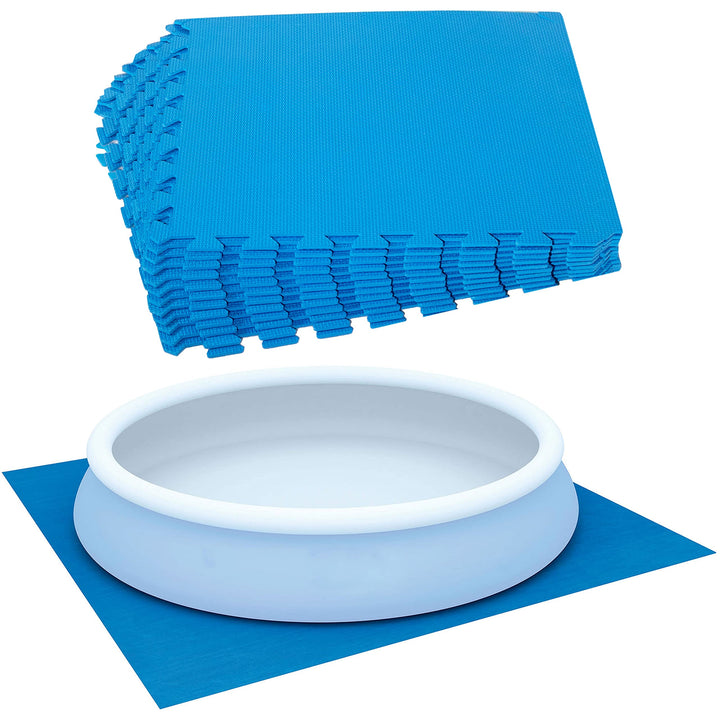 Hummelladen Poolunterlegmatte aus Eva in Blau - 0,5cm dick - 50x50cm - passend zu einem Quick-up Poo
