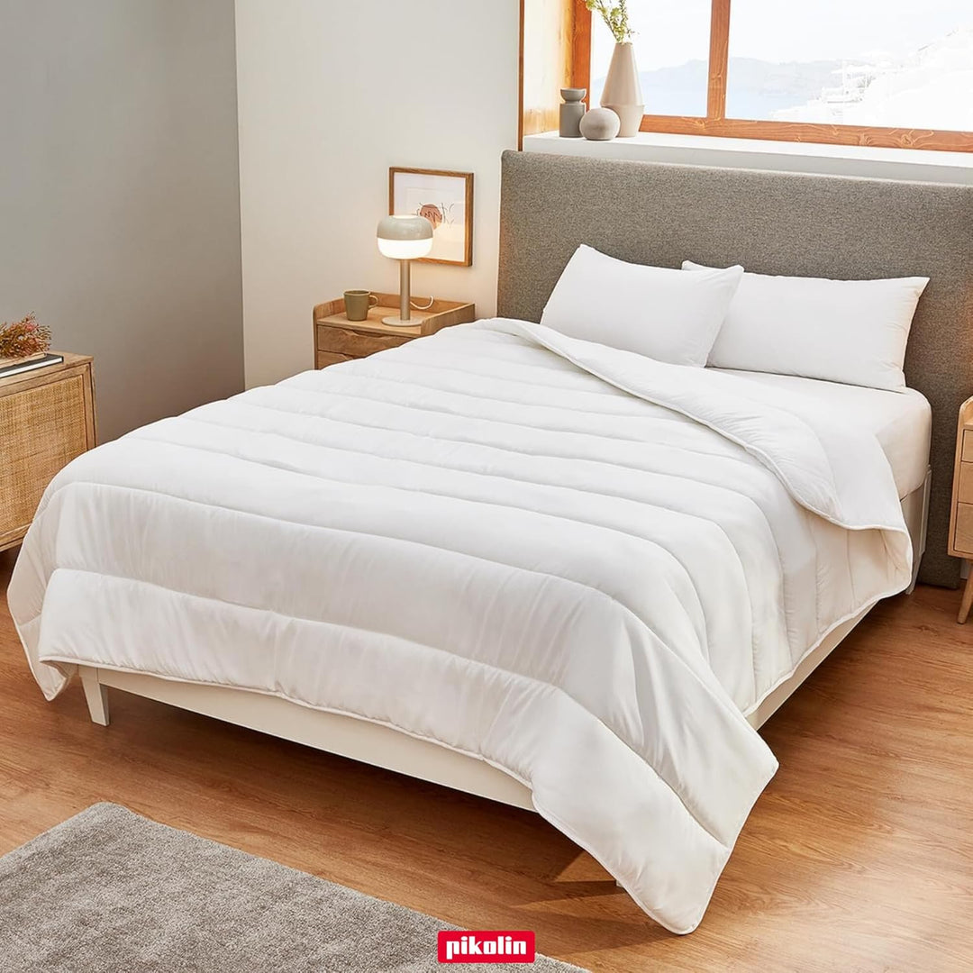 Pikolin Home - Faserdecke (400 g/m²) für den Winter und für kalte Raumtemperaturen Weib Kissen 150/1